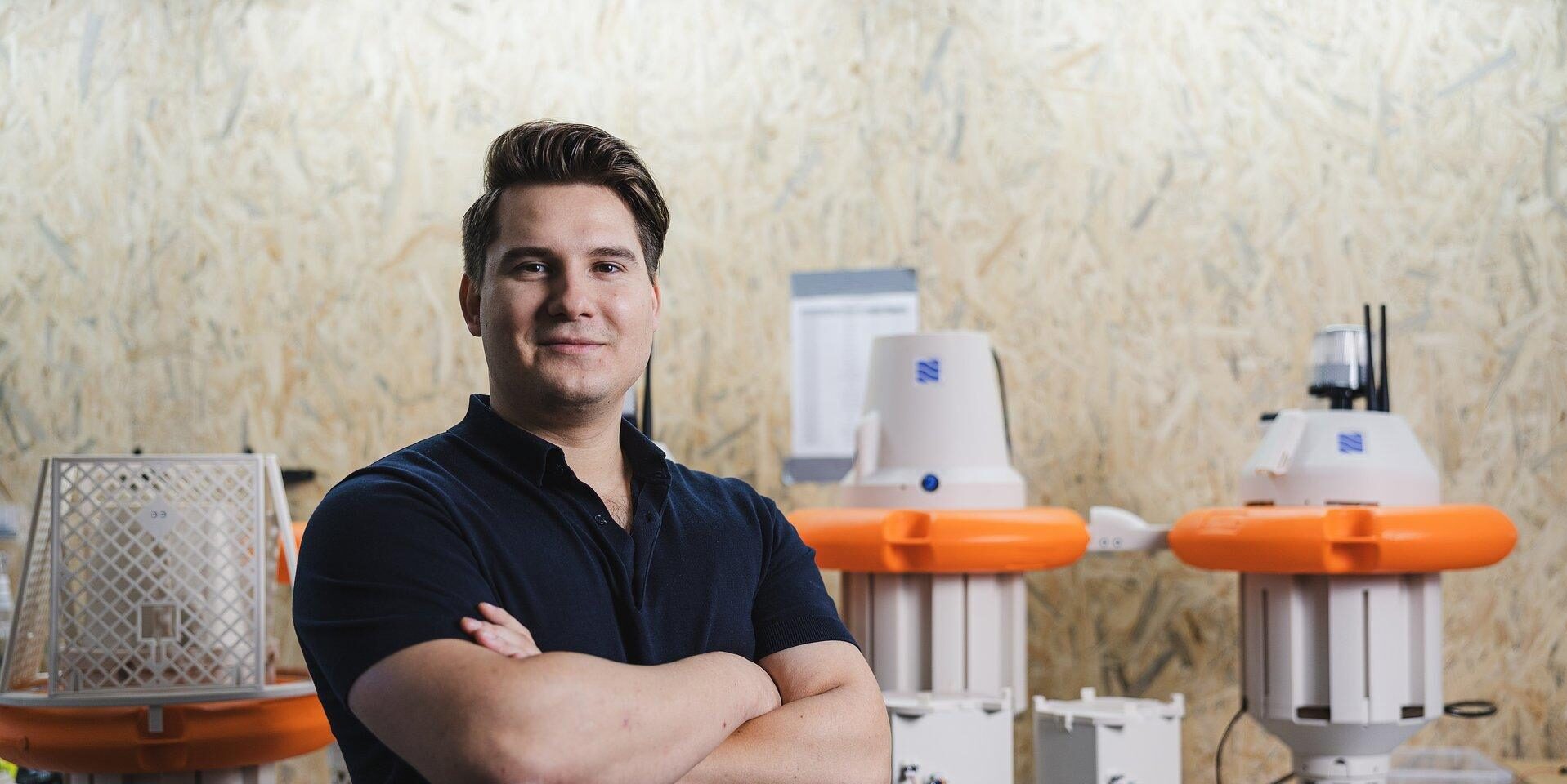 Filip Budny - twórca WaterSense i zwycięzca konkursu o Nagrodę Jamesa Dysona w kategorii "Zrównoważony rozwój", fot. Dyson